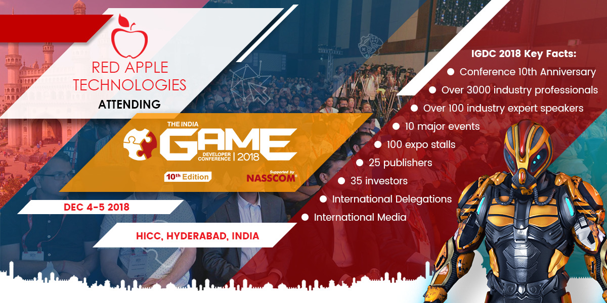 Red Apple Technologies to Participate in IGDC 2018 at Hyderabad Sponsored By Nasscom