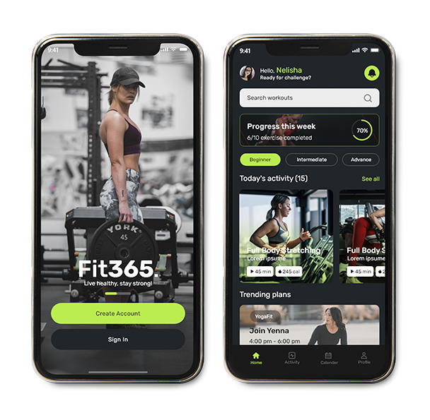 fit365 app ui
