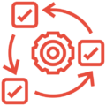 agile development red icon