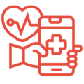 personalized health red icon