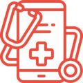 mhealth application red icon