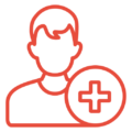 patient centric solution red icon