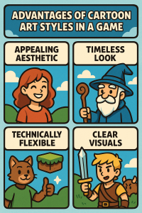 Advantages of Cartoon Art Styles in a Game
