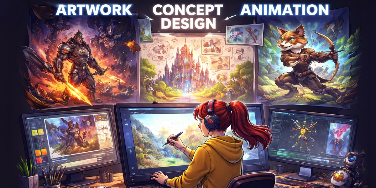 Artwork, Animation & Concept Design Capabilities at Red Apple Technologies