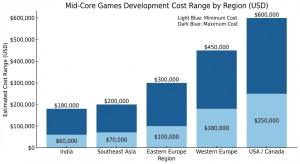 mid core game development cost range