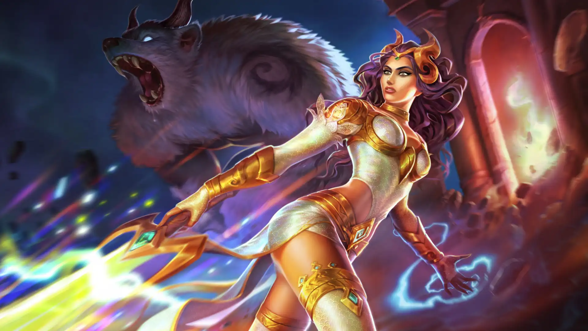 2d_fantasy_heroine_wolf_game_art