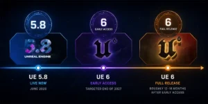 Unreal Engine 5.8 to Unreal Engine 6 roadmap